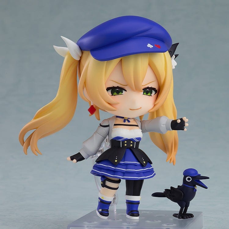 VTuber Nendoroid No.2685 Dokibird featuring companions Tomato, Crow, and Chick, posed dynamically with a cheerful expression.