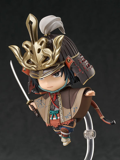 "Intricately detailed Sekiro: Shadows Die Twice Nendoroid No.2528 Genichiro Ashina Figure - Showcasing Genichiro in his iconic armor and helmet with accessories."