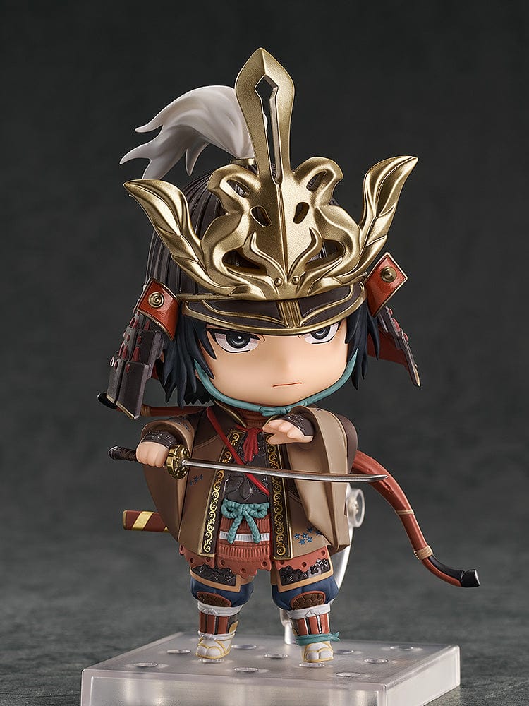 "Intricately detailed Sekiro: Shadows Die Twice Nendoroid No.2528 Genichiro Ashina Figure - Showcasing Genichiro in his iconic armor and helmet with accessories."