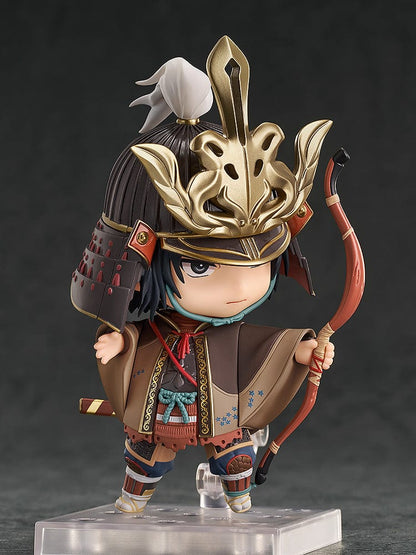 "Intricately detailed Sekiro: Shadows Die Twice Nendoroid No.2528 Genichiro Ashina Figure - Showcasing Genichiro in his iconic armor and helmet with accessories."