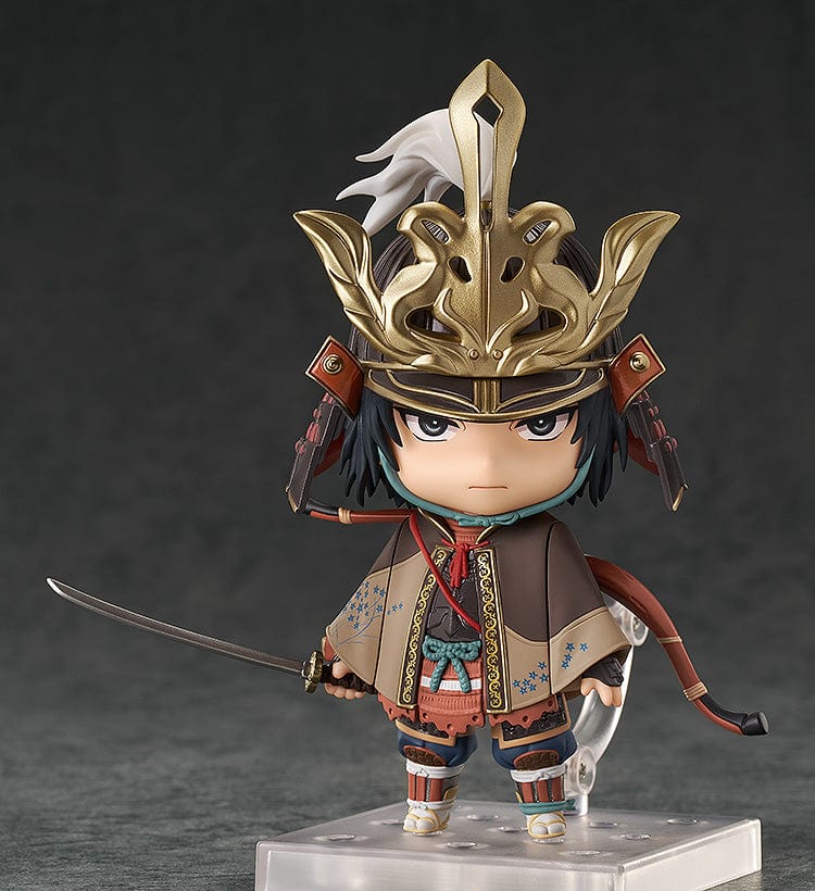 "Intricately detailed Sekiro: Shadows Die Twice Nendoroid No.2528 Genichiro Ashina Figure - Showcasing Genichiro in his iconic armor and helmet with accessories."