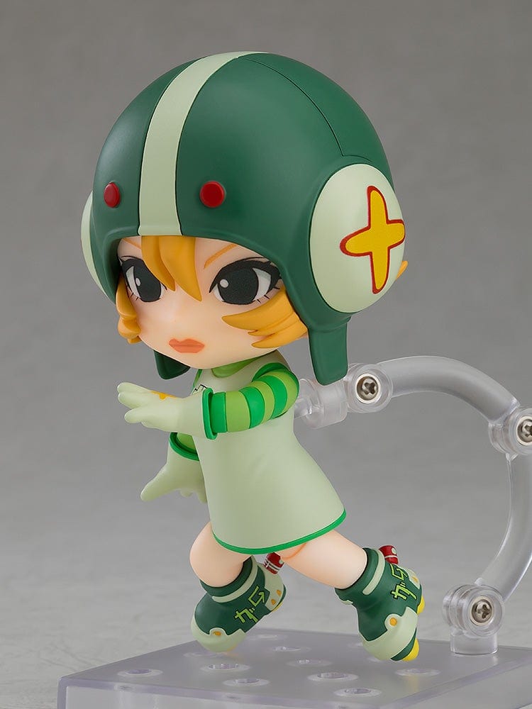 Jet Set Radio Nendoroid No.2664 Gum figure featuring her iconic green outfit, helmet, roller skates, and spray paint can.