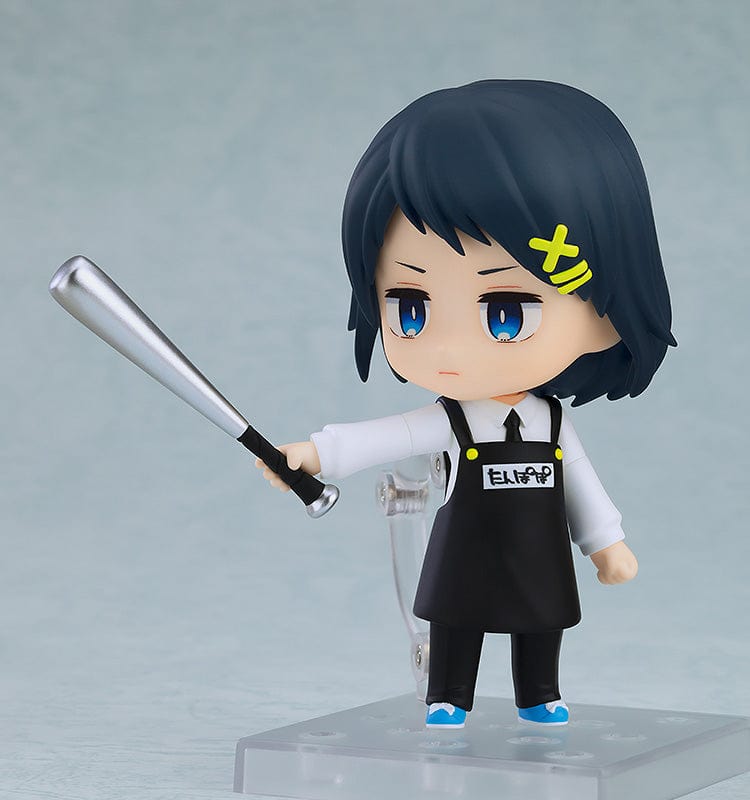 Kindergarten WARS Nendoroid No.2621 Hana holding a grenade in her black apron, with a serious expression, in chibi-style figure form.