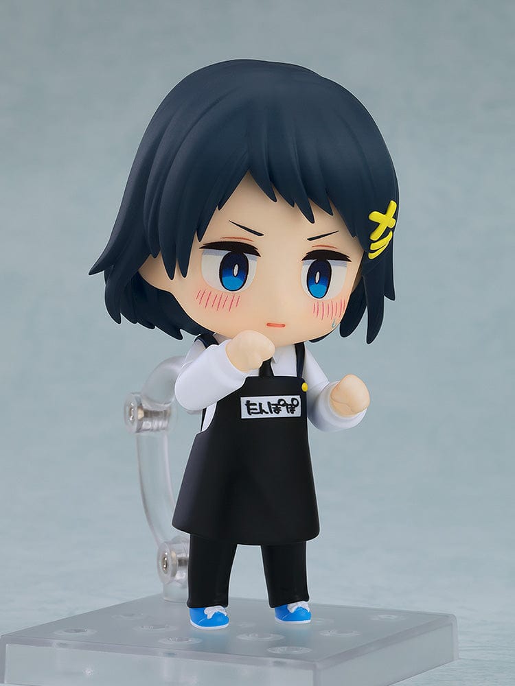 Kindergarten WARS Nendoroid No.2621 Hana holding a grenade in her black apron, with a serious expression, in chibi-style figure form.