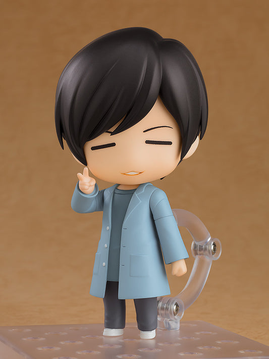 Aoni Production Nendoroid No.2515 Hiroshi Kamiya figure, featuring the voice actor in a lab coat and confident pose.