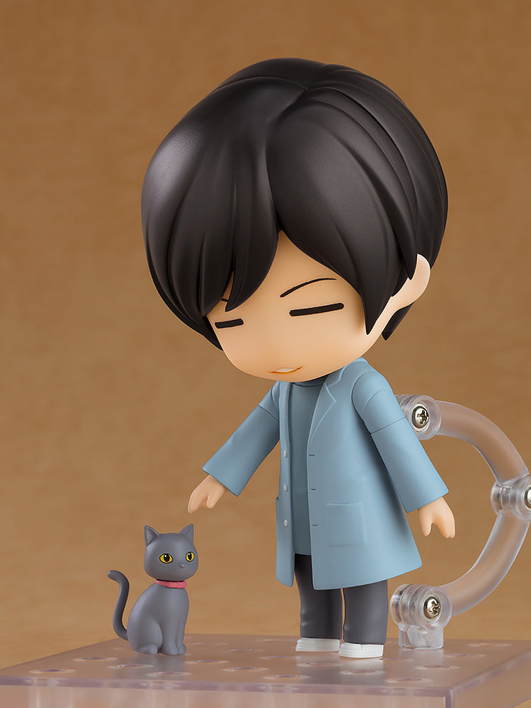 Aoni Production Nendoroid No.2515 Hiroshi Kamiya figure, featuring the voice actor in a lab coat and confident pose.