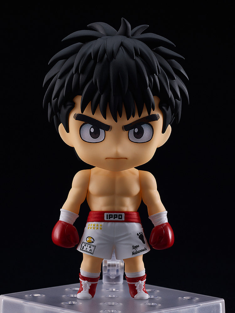 Hajime no Ippo Nendoroid No.2500 Ippo Makunouchi featuring boxing attire, red gloves, and interchangeable accessories, perfect for fans and collectors.