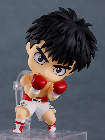 Hajime no Ippo Nendoroid No.2500 Ippo Makunouchi featuring boxing attire, red gloves, and interchangeable accessories, perfect for fans and collectors.