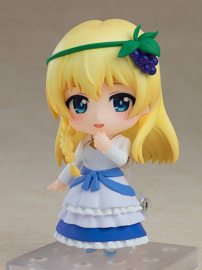 KonoSuba Nendoroid No.2527 Iris figure showcasing her iconic outfit and sweet persona with intricate details and vibrant colors.