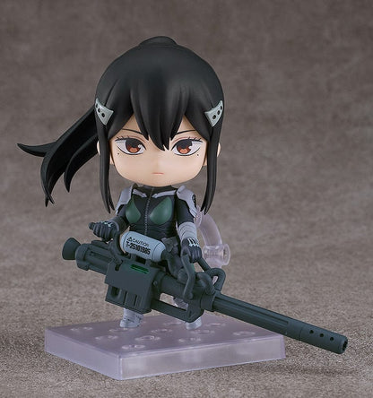 Kaiju No. 8 Nendoroid No.2503 Mina Ashiro, featuring Mina Ashiro in her combat suit, holding her signature weapon with a determined expression.
