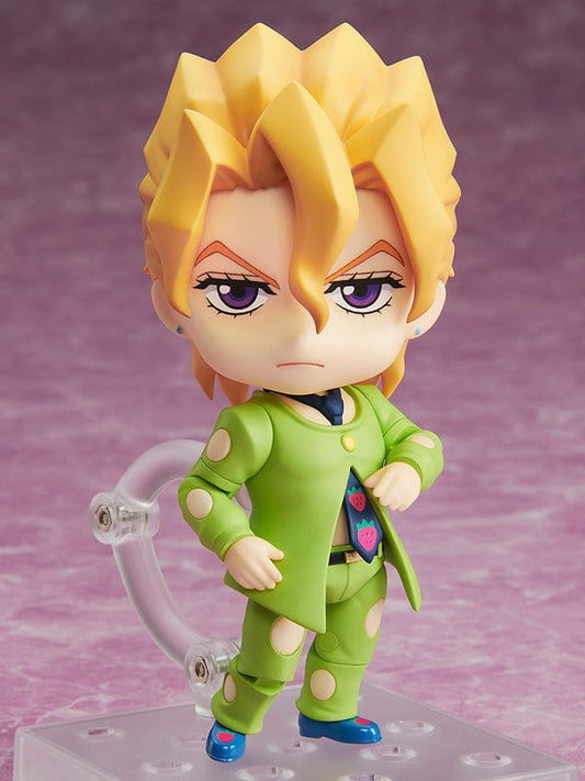 JoJo's Bizarre Adventure Nendoroid No.1685 Pannacotta Fugo re-run figure with blonde hair, green outfit, and determined expression.