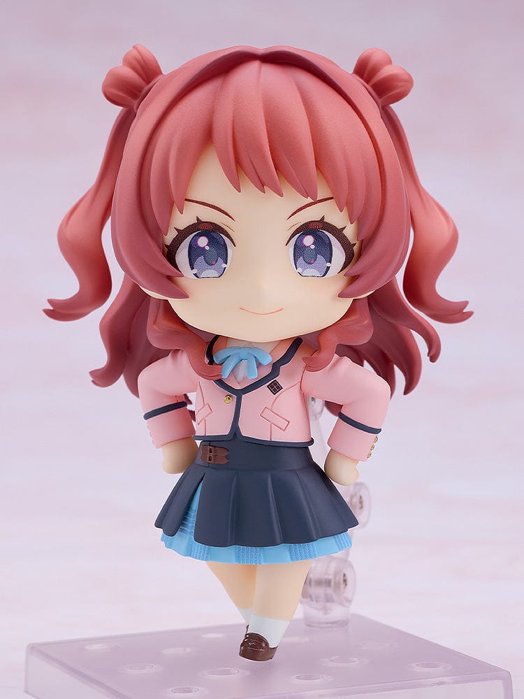 Gakuen Idolmaster Nendoroid No.2631 Saki Hanami in school uniform with red hair and cheerful expression.