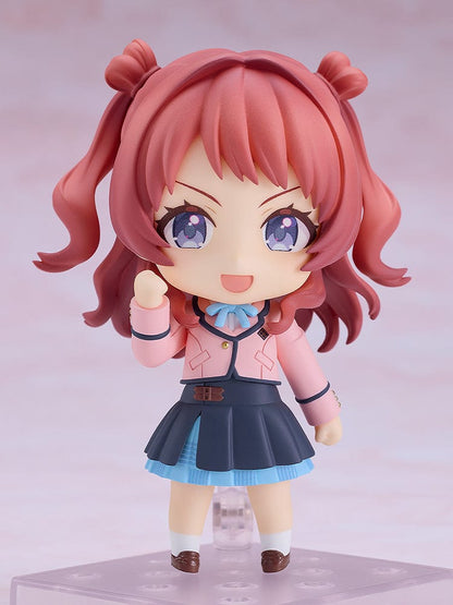 Gakuen Idolmaster Nendoroid No.2631 Saki Hanami in school uniform with red hair and cheerful expression.