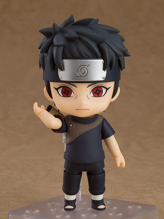 Naruto: Shippuden Nendoroid No.2436 Shisui Uchiha, featuring the ninja in traditional attire with Sharingan eyes, ready for stealthy action.
