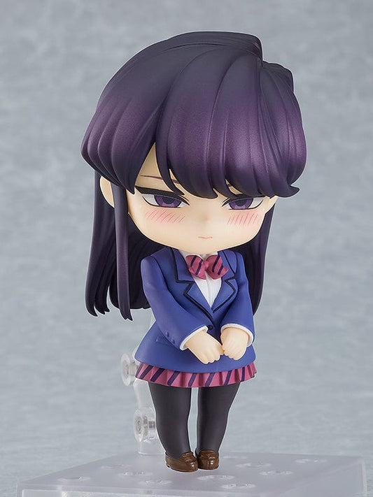 Komi Can't Communicate Nendoroid Shoko Komi (re-run) in school blazer with briefcase, showcasing her characteristic purple hair and dignified schoolgirl charm.
