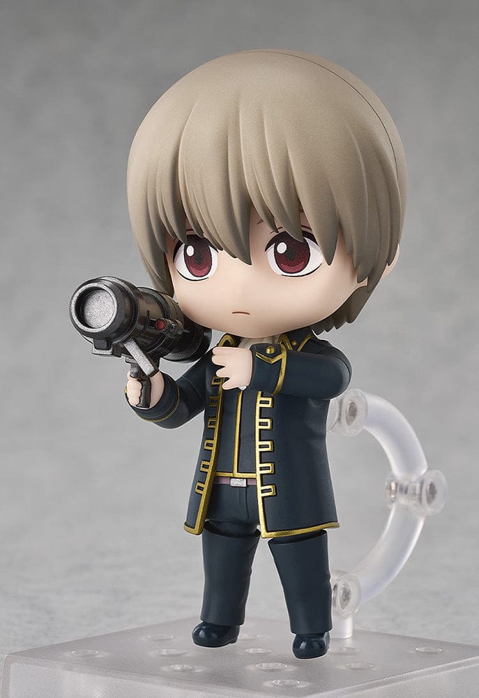 Gintama Nendoroid No.2584 Sogo Okita figure in a Shinsengumi uniform holding a katana, posed against a light gray background.