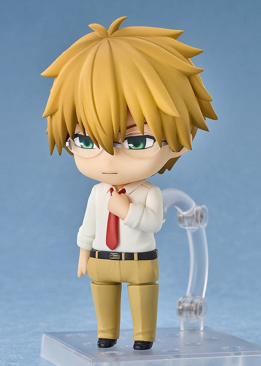 Maid-Sama! Nendoroid No.2471 Takumi Usui featuring a detailed design with his classic school uniform, blonde hair, and striking green eyes, capturing the cool and charming essence of the character.
