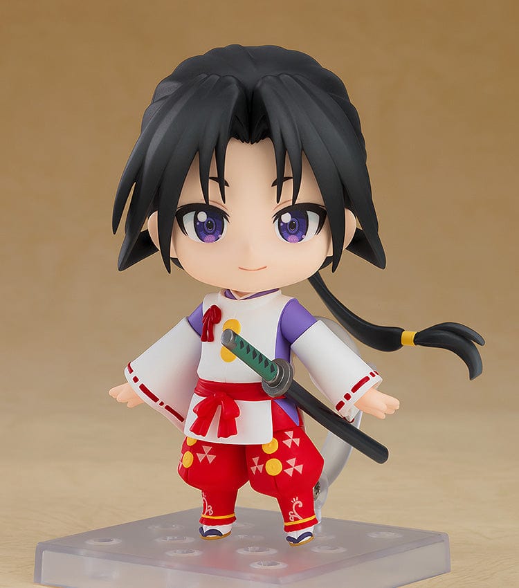 The Elusive Samurai Nendoroid No.2610 Tokiyuki Hojo featuring Tokiyuki in his traditional warrior outfit, complete with a sword and detailed designs.