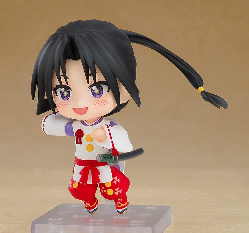 The Elusive Samurai Nendoroid No.2610 Tokiyuki Hojo featuring Tokiyuki in his traditional warrior outfit, complete with a sword and detailed designs.