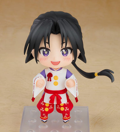 The Elusive Samurai Nendoroid No.2610 Tokiyuki Hojo featuring Tokiyuki in his traditional warrior outfit, complete with a sword and detailed designs.