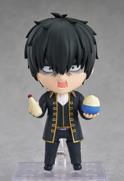 Gintama Nendoroid No.2514 Toshiro Hijikata figure in Shinsengumi uniform holding a katana with a cigarette accessory, posed against a light gray background.