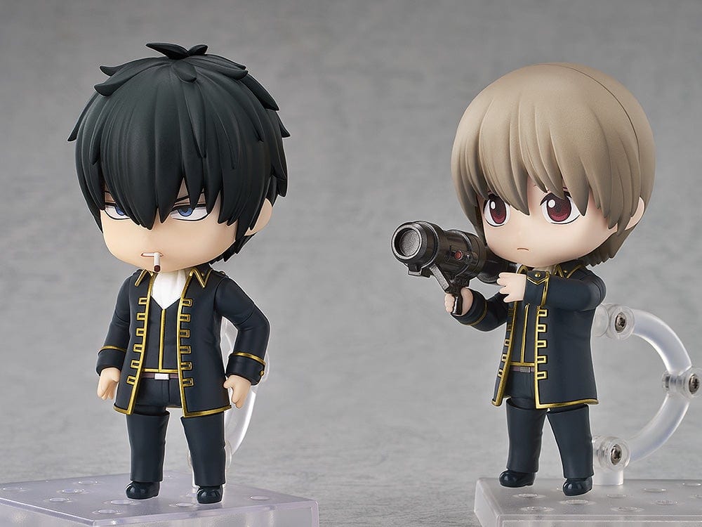 Gintama Nendoroid No.2514 Toshiro Hijikata figure in Shinsengumi uniform holding a katana with a cigarette accessory, posed against a light gray background.