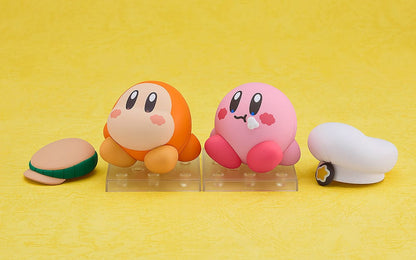 Kirby Nendoroid No.2599 Waddle Dee Café Ver. figure holding a tray with food in a cute chef outfit.