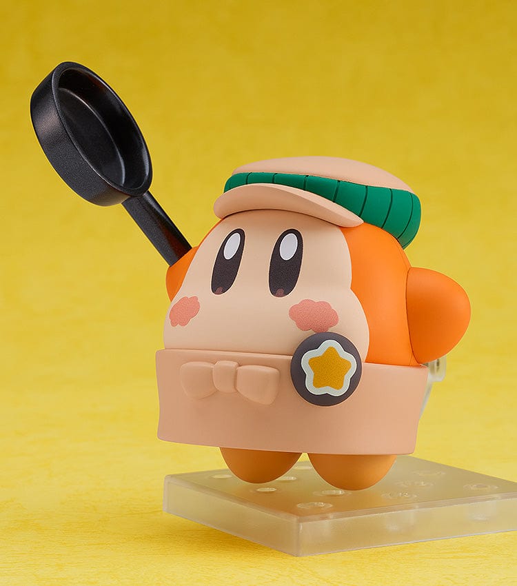 Kirby Nendoroid No.2599 Waddle Dee Café Ver. figure holding a tray with food in a cute chef outfit.