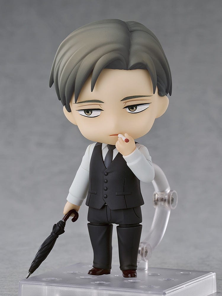 Twittering Birds Never Fly Nendoroid No.2654 Yashiro figure in a suit vest with a cigarette, showcasing a stoic expression and pose.