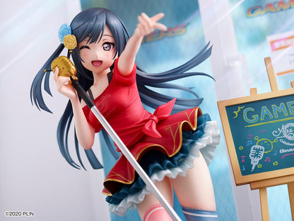 Love Live! Nijigasaki High School Idol Club DreamTech Setsuna Yuki (ODAIBA Gamers Kanban Musume) 1/7 Scale Figure (Reissue) featuring Setsuna holding a microphone and posing with a Gamers signboard.