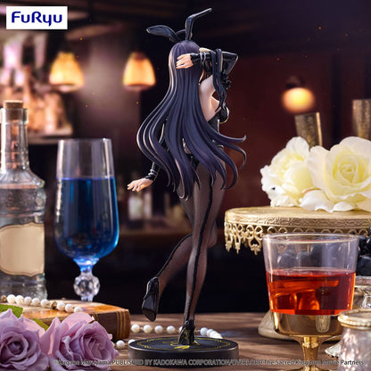 Overlord BiCute Bunnies Albedo (Black Color Ver.) Figure in black bunny suit with fishnet stockings and flowing hair, striking a graceful pose