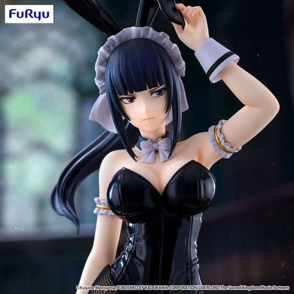 "Overlord BiCute Bunnies Narberal Gamma Figure in glossy black bunny suit with fishnet tights"