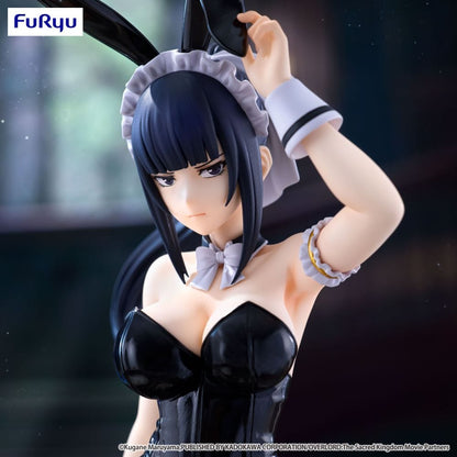 "Overlord BiCute Bunnies Narberal Gamma Figure in glossy black bunny suit with fishnet tights"