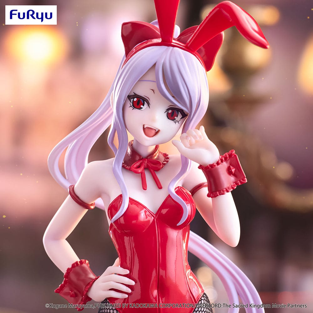 Overlord BiCute Bunnies Shalltear (Red Color Ver.) Figure in red bunny suit with fishnet stockings and playful pose