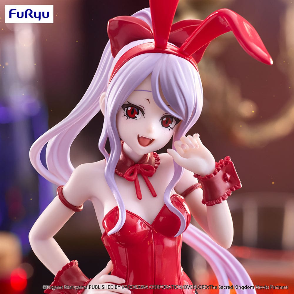 Overlord BiCute Bunnies Shalltear (Red Color Ver.) Figure in red bunny suit with fishnet stockings and playful pose