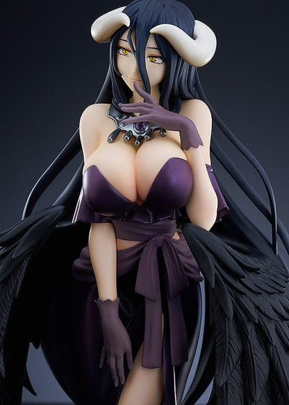 Overlord Pop Up Parade Albedo (Dress Ver.) - A captivating collectible figure featuring Albedo in a stunning dress variant, showcasing meticulous detail and vibrant colors in the Pop Up Parade series.