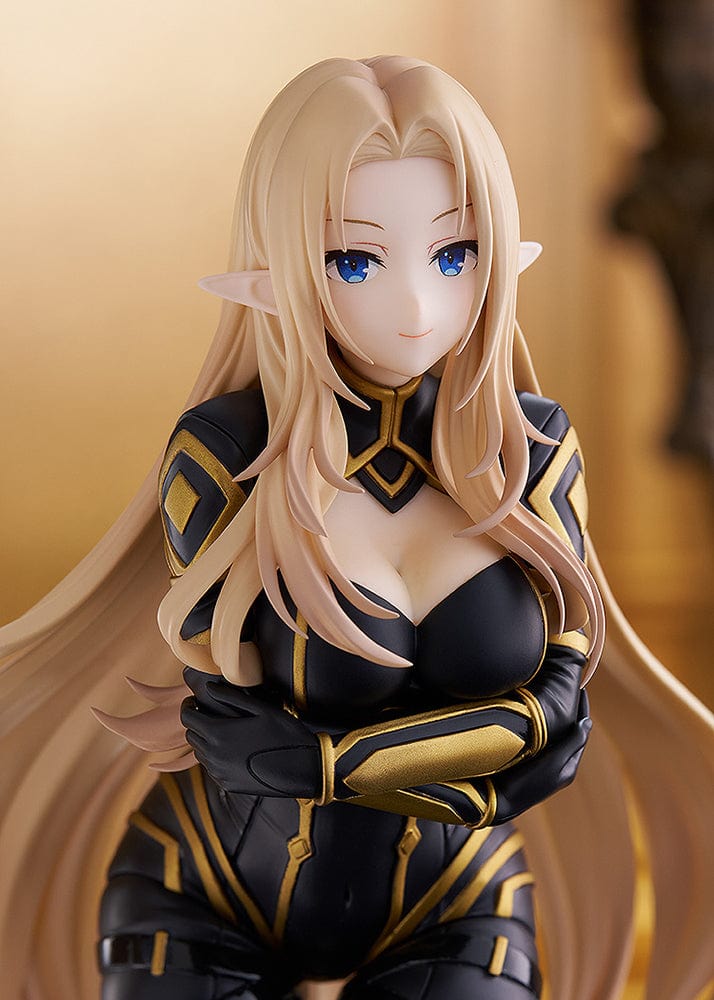 The Eminence in Shadow Pop Up Parade L Alpha figure featuring her black and gold outfit, long flowing blonde hair, and blue eyes.