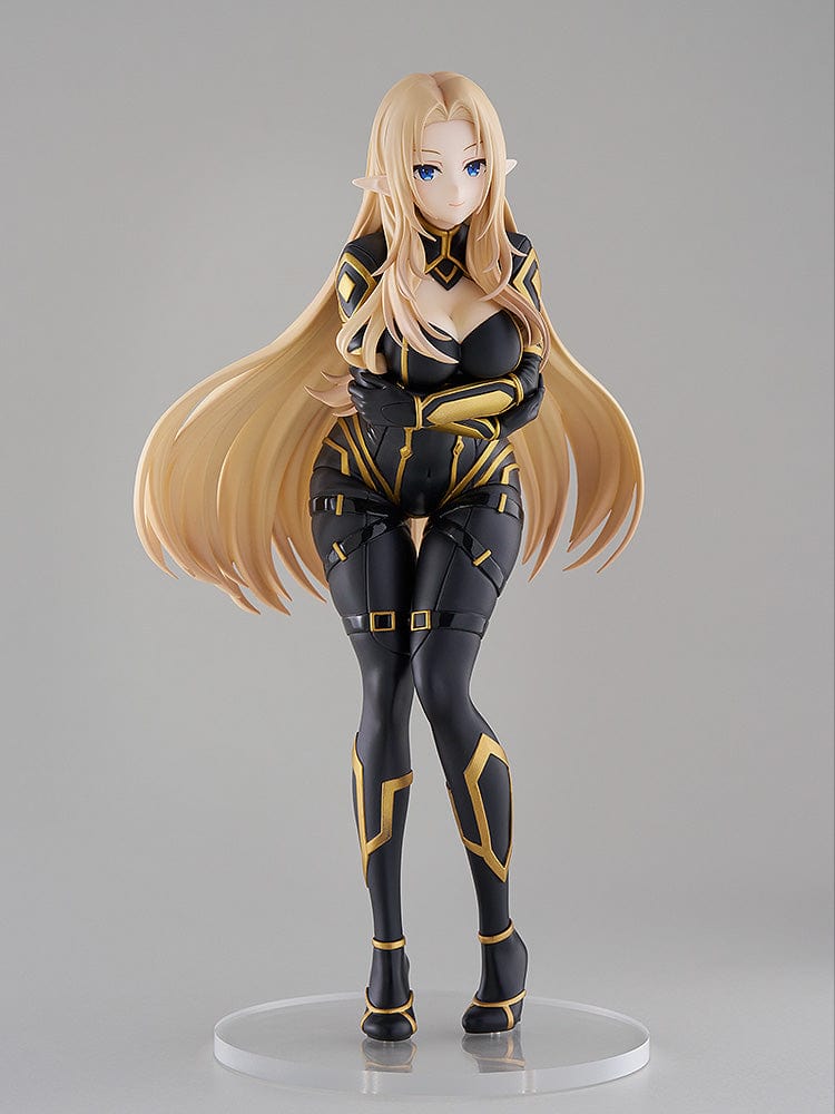 The Eminence in Shadow Pop Up Parade L Alpha figure featuring her black and gold outfit, long flowing blonde hair, and blue eyes.