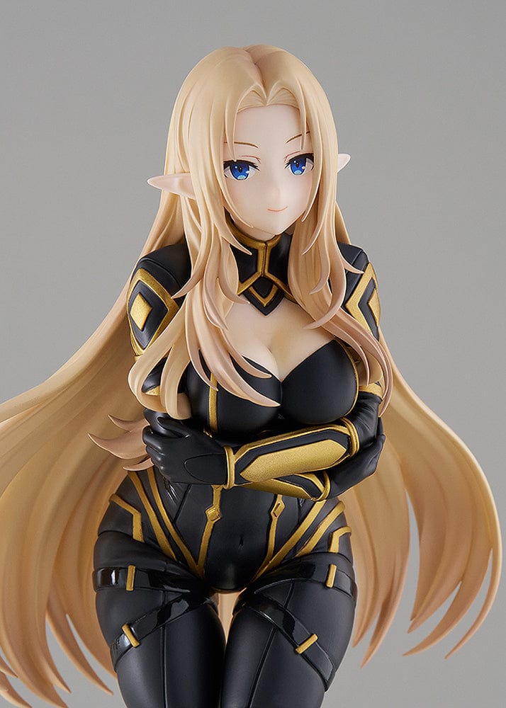 The Eminence in Shadow Pop Up Parade L Alpha figure featuring her black and gold outfit, long flowing blonde hair, and blue eyes.