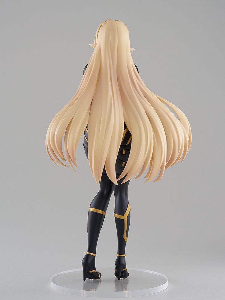 The Eminence in Shadow Pop Up Parade L Alpha figure featuring her black and gold outfit, long flowing blonde hair, and blue eyes.