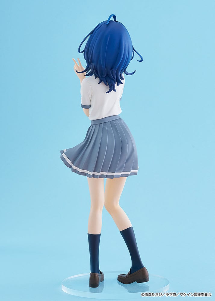 Makeine: Too Many Losing Heroines! Pop Up Parade L Anna Yanami Figure in school uniform with blue hair, playful pose, and double peace sign.