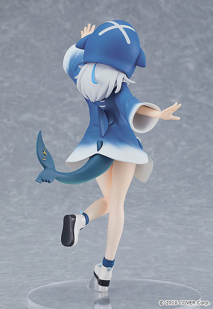 Hololive Production Pop Up Parade Gawr Gura (Reissue) - Anime figure of Gawr Gura in a shark-themed hoodie, captured in a playful and dynamic pose.