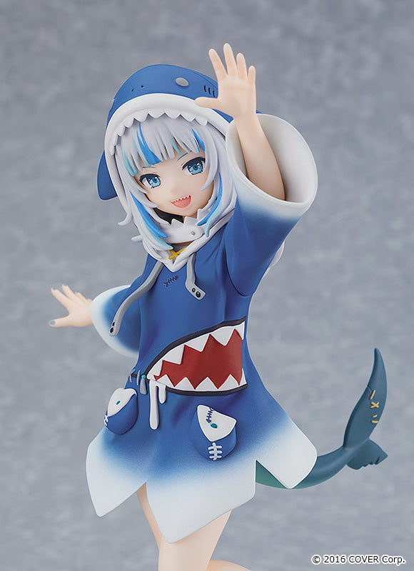 Hololive Production Pop Up Parade Gawr Gura (Reissue) - Anime figure of Gawr Gura in a shark-themed hoodie, captured in a playful and dynamic pose.