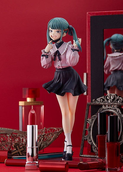 Vocaloid Pop Up Parade L Hatsune Miku The Vampire Ver. featuring Miku in a gothic pink and black outfit with twin pigtails and a mischievous smile.