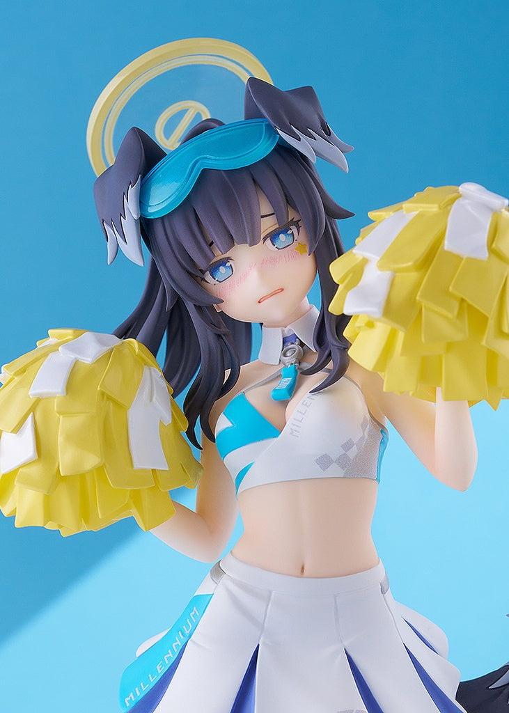 Alt text: Blue Archive Pop Up Parade Hibiki Nekozuka (Cheer Squad Memorial Lobby Ver.) figure featuring dynamic cheerleading pose, signature pom-poms, and lively outfit, perfect for fans and collectors.