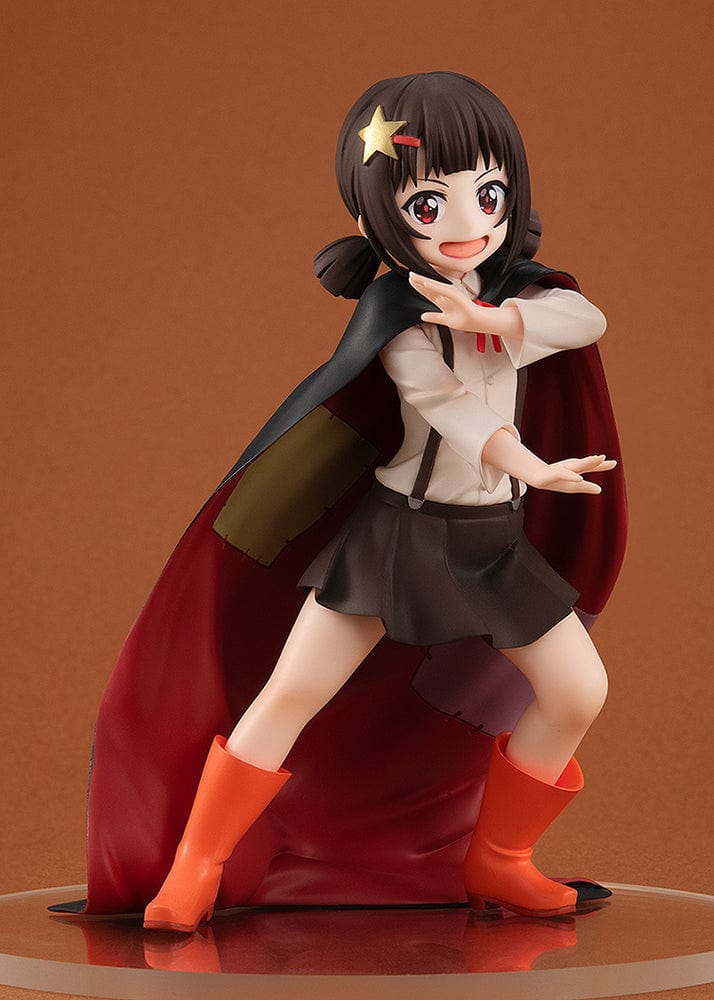 KonoSuba Pop Up Parade L Komekko figure with dynamic pose, wearing red boots and a patched cape, smiling confidently