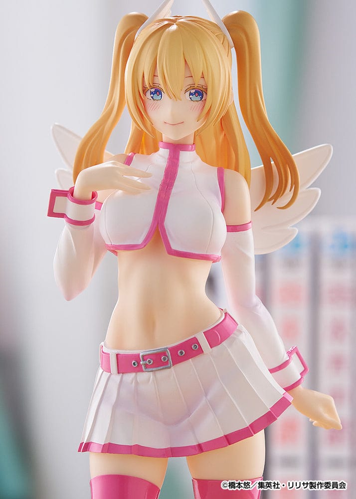 2.5 Dimensional Seduction Pop Up Parade L Liliel (3rd Squad Outfit Ver.) figure, featuring Liliel in a white and pink outfit with angel wings.