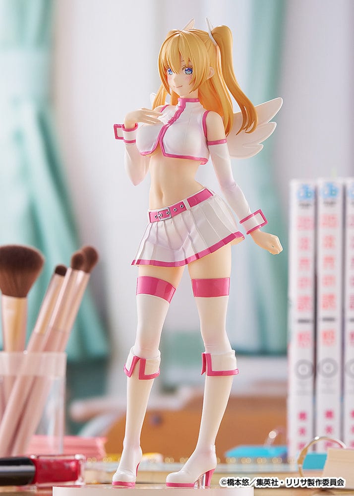 2.5 Dimensional Seduction Pop Up Parade L Liliel (3rd Squad Outfit Ver.) figure, featuring Liliel in a white and pink outfit with angel wings.