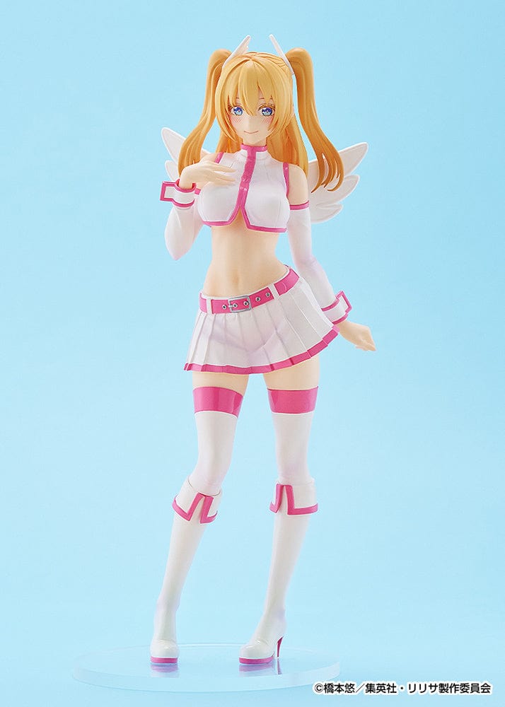 2.5 Dimensional Seduction Pop Up Parade L Liliel (3rd Squad Outfit Ver.) figure, featuring Liliel in a white and pink outfit with angel wings.