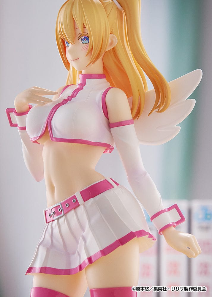 2.5 Dimensional Seduction Pop Up Parade L Liliel (3rd Squad Outfit Ver.) figure, featuring Liliel in a white and pink outfit with angel wings.